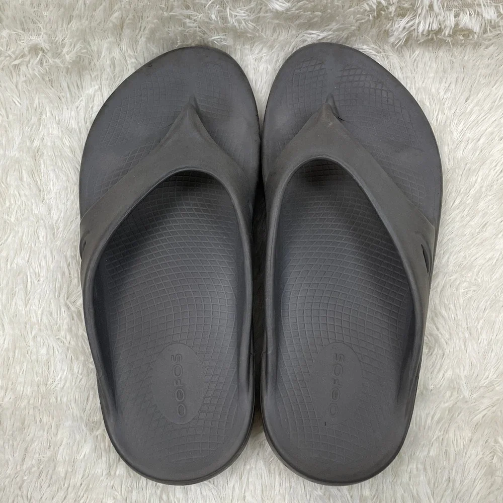 OOFOS Original Recovery Sandal‎ Thong Flip Flops Slip On Womens 11 Mens 9 Black